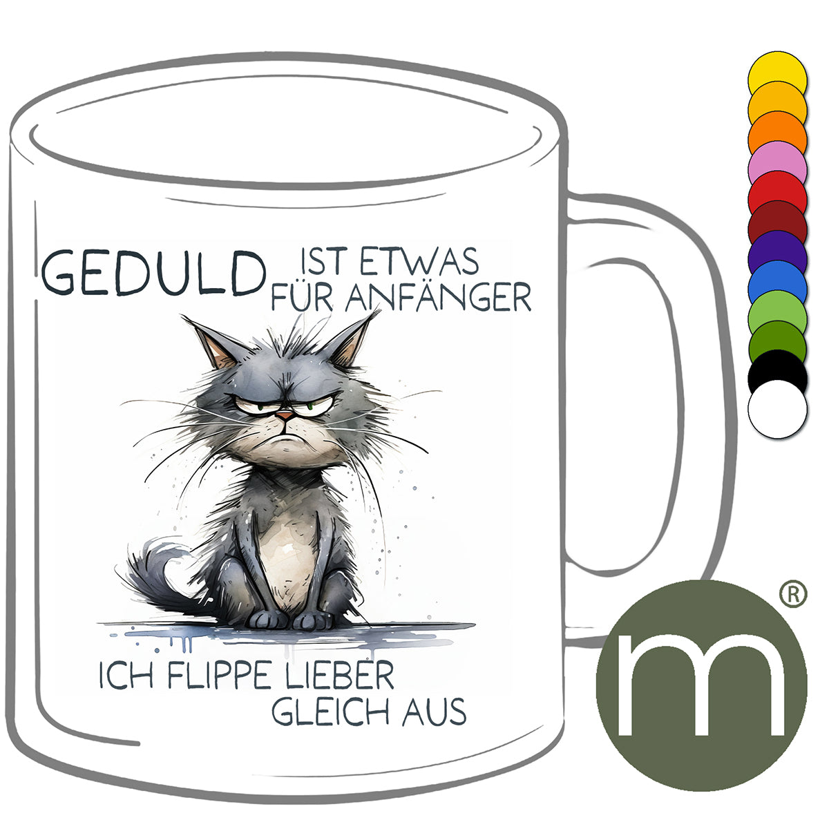 Tasse Klassik #11204 - Katze, GEDULD
