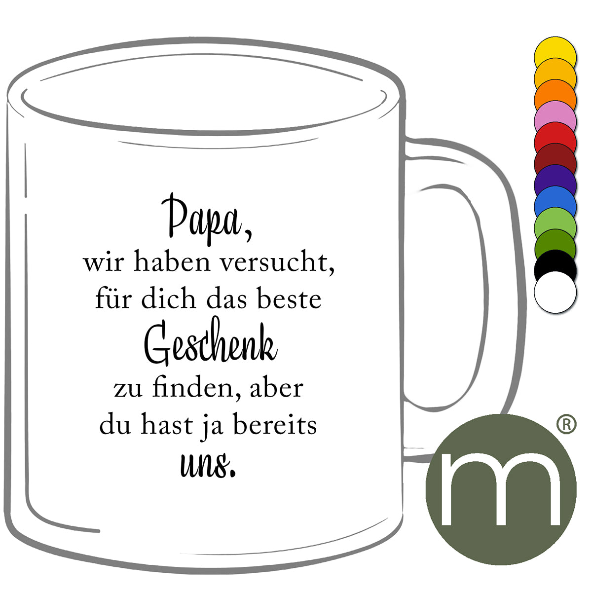 Tasse Klassik #11214 - Papa Geschenk