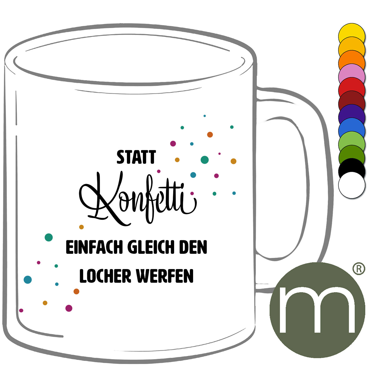 Tasse Klassik #11270 - Statt Konfetti einfach gleich den Locher verwenden