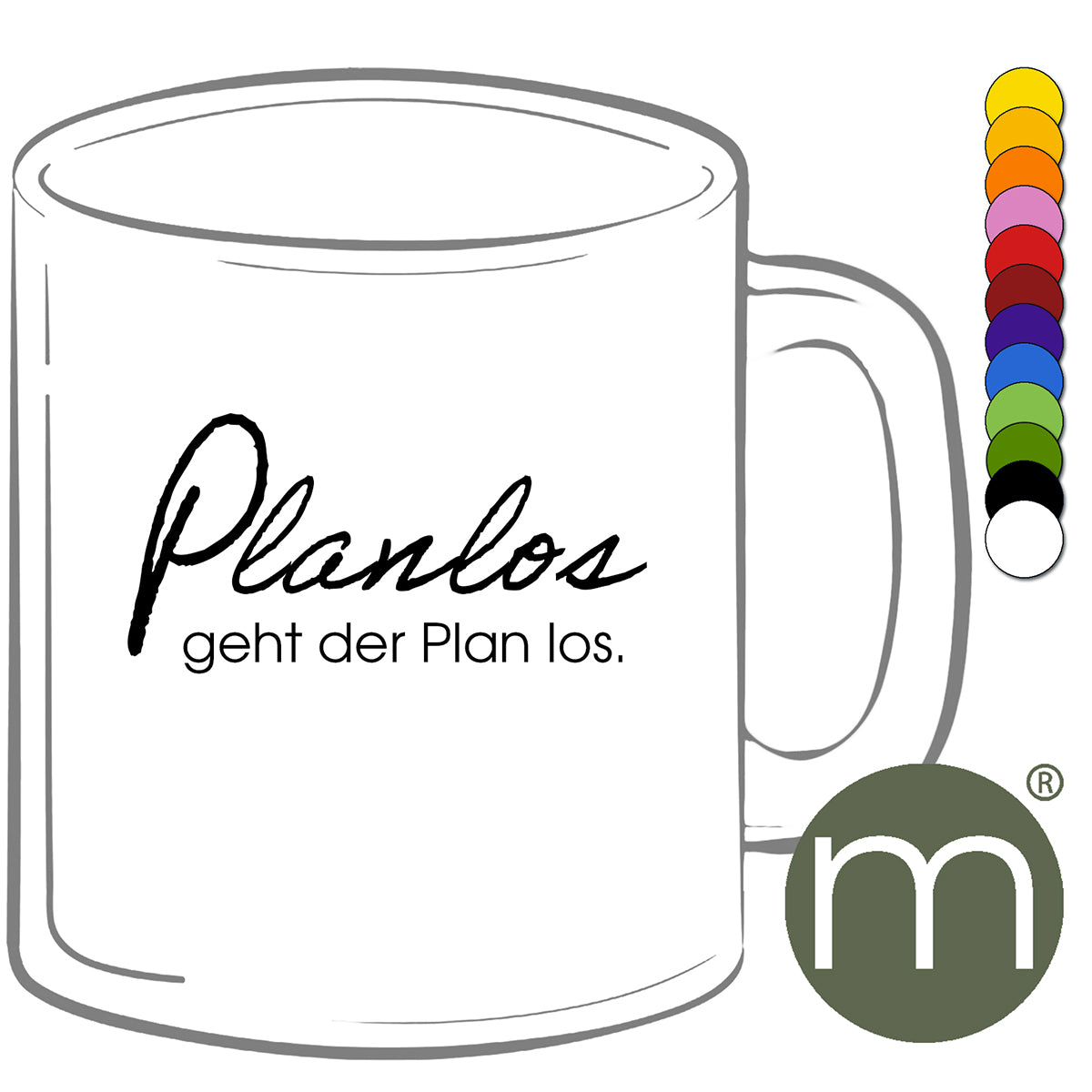 Tasse Klassik #11282 - Planlos geht der Plan los