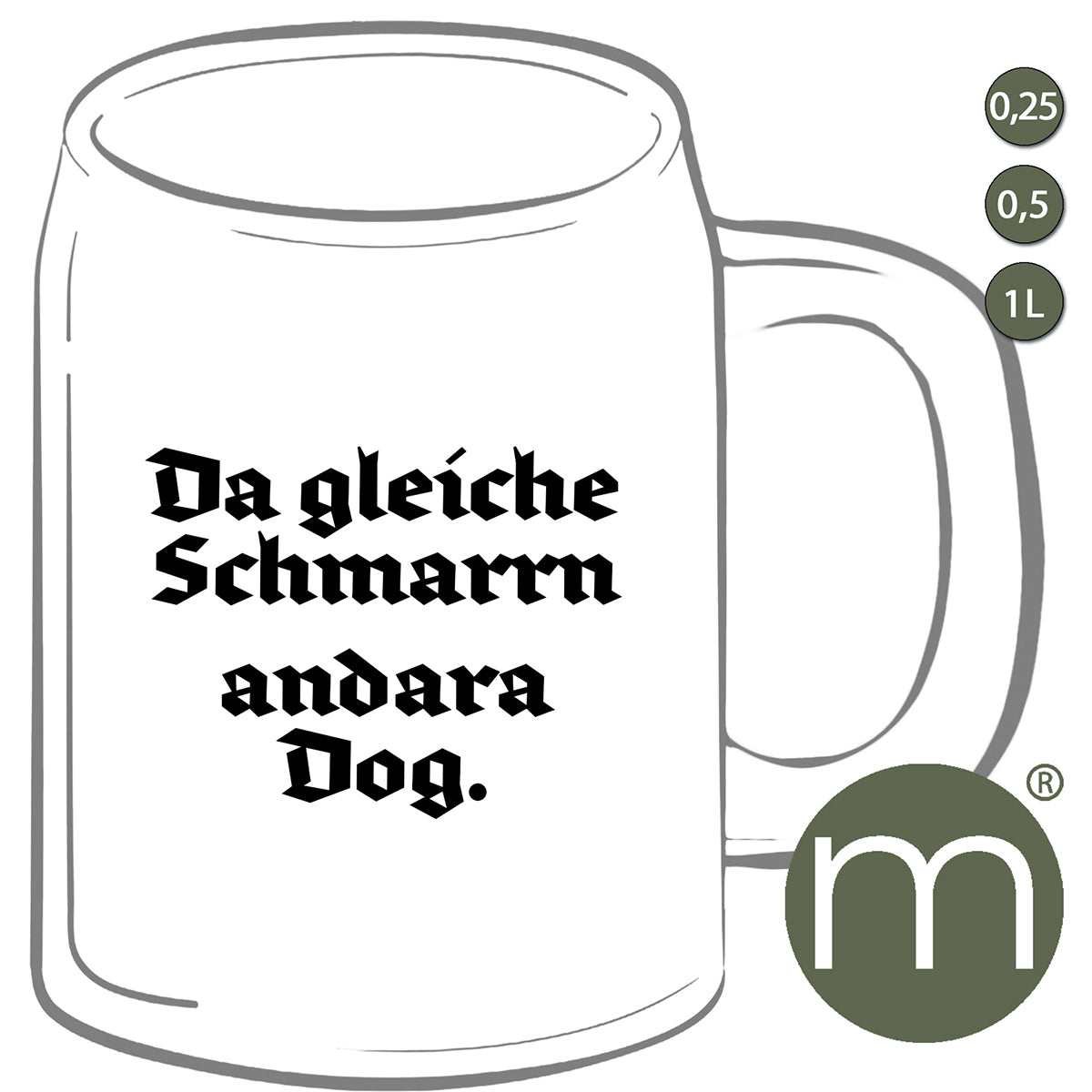 Krug #30403 - Da gleiche Schmarn andara Dog.