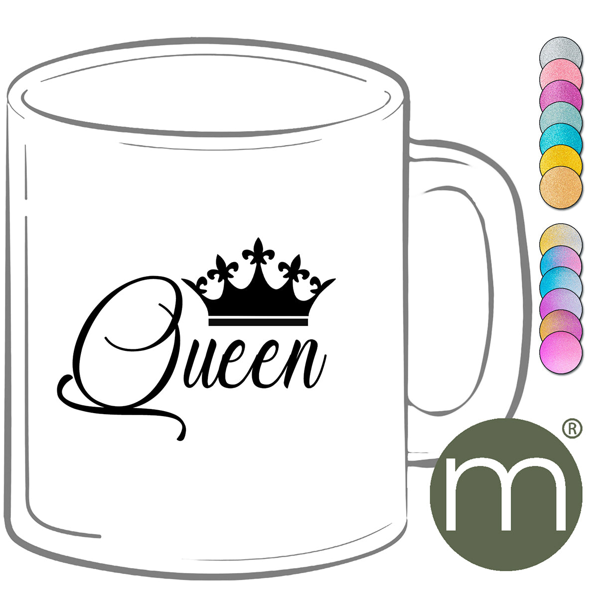 Tasse Glitzer #13207 - Queen
