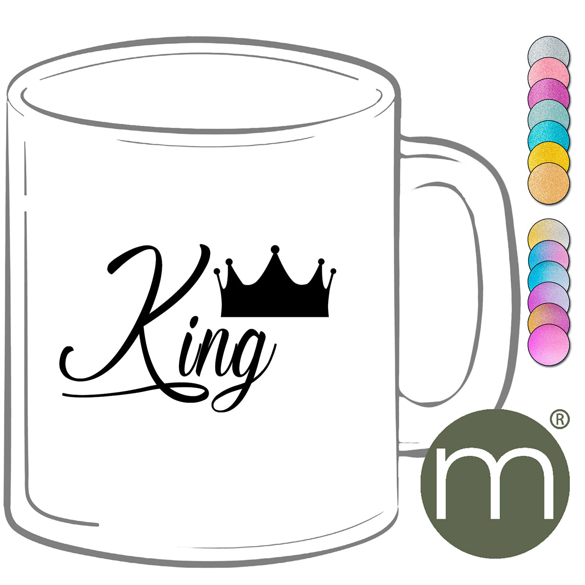 Tasse Glitzer #13208 - King