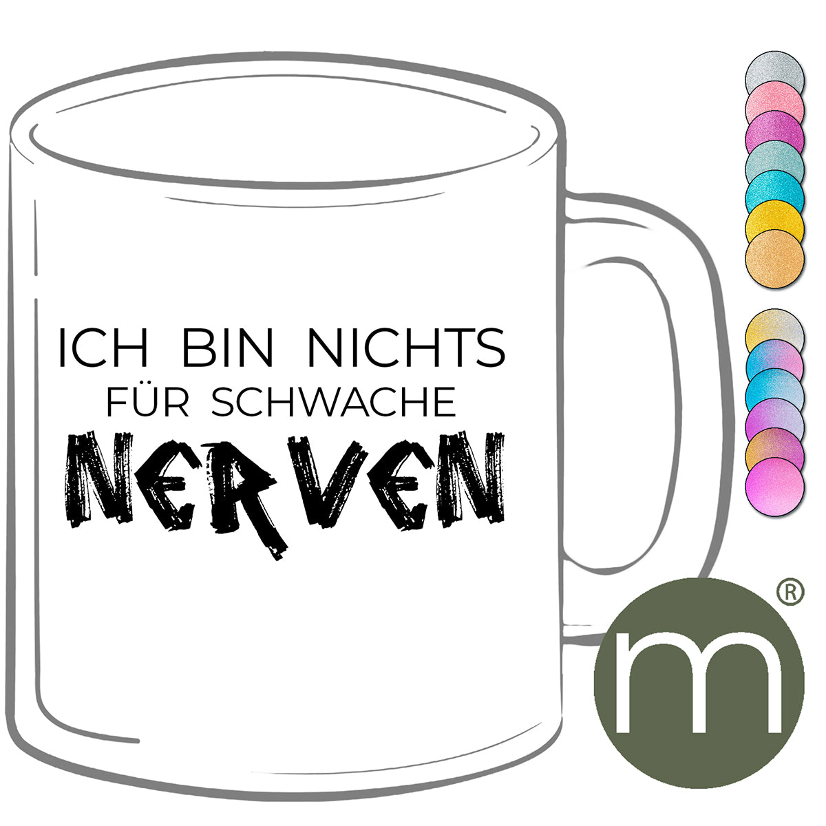 Tasse Glitzer #13235 - nichts für schwache Nerven