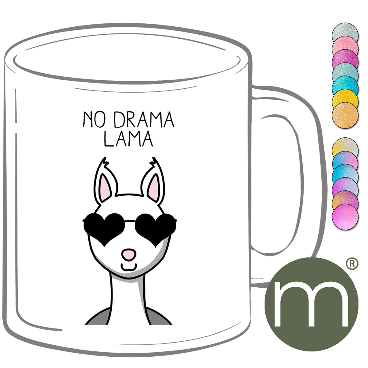Tasse Glitzer #13246 - No Drama Lama