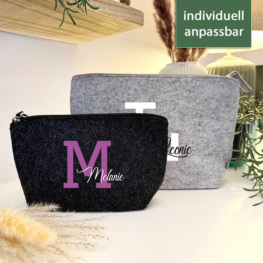 Accessoires Tasche aus Filz mit Namen