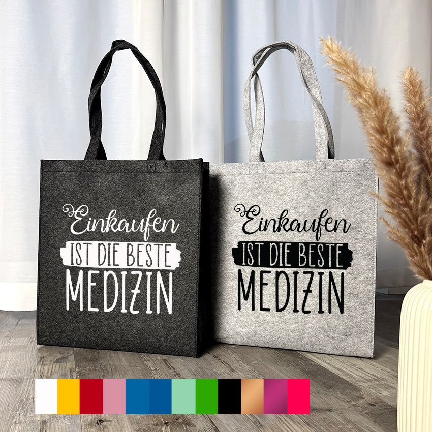Tasche aus Filz hoch "Medizin"