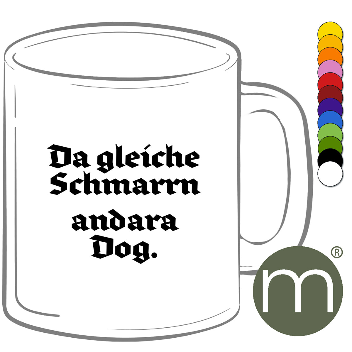 Tasse Klassik #11404 - Da gleiche Schmarrn andara Dog