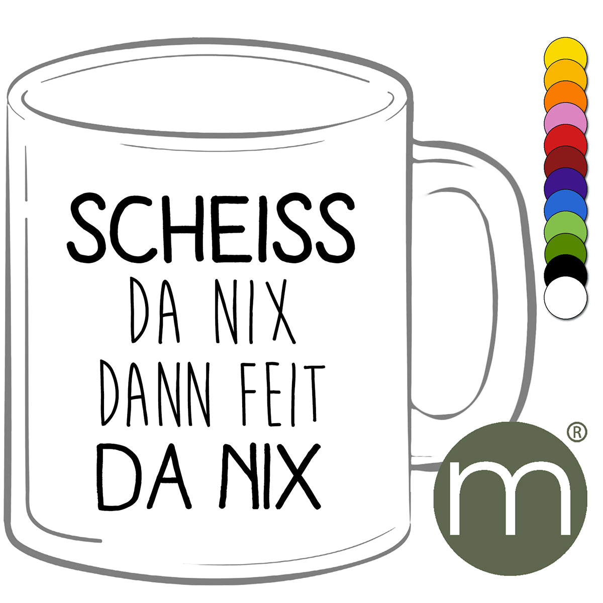 Tasse Klassik #11407 - Scheiss da nix...