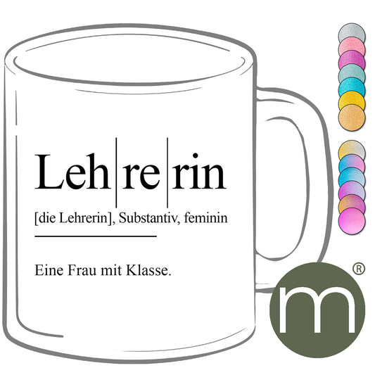 Tasse Glitzer #13502 - Lehrerin